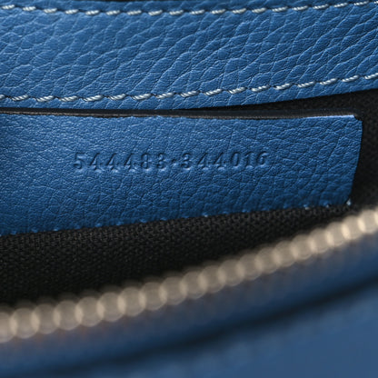 Alexander McQueen Grained Calfskin Padlock Crossbody Bag Blue 6 of 11