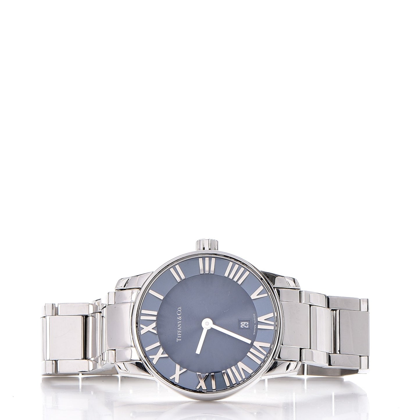 Stainless Steel 29mm Atlas 2-Hand Quartz Watch Blue Azure
