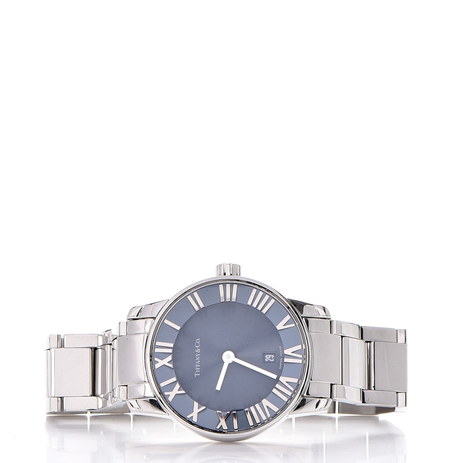 Tiffany Stainless Steel 29mm Atlas 2-Hand Quartz Watch Blue Azure 3 of 7