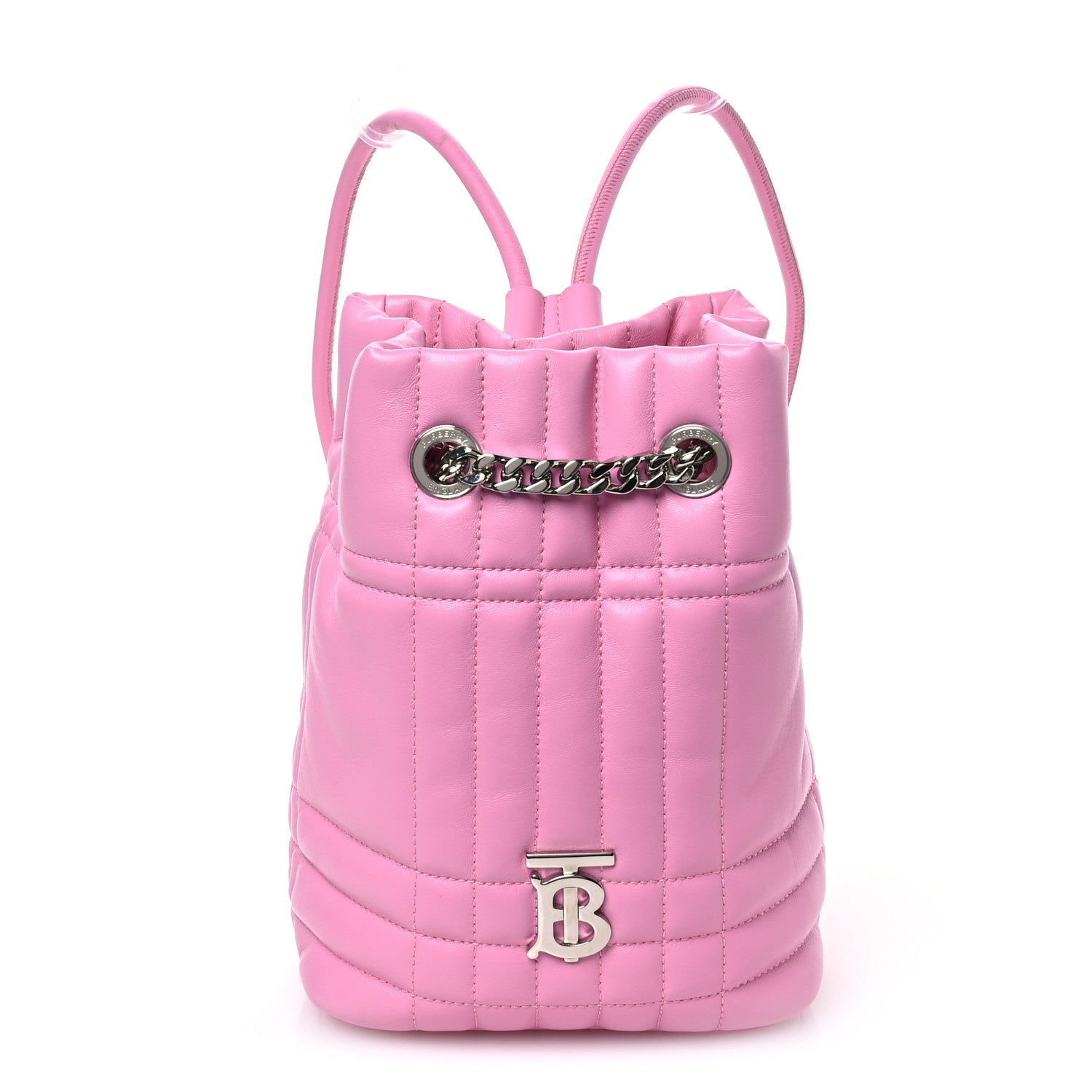 Burberry Lambskin Quilted Mini Lola Backpack Primrose Pink 1 of 12