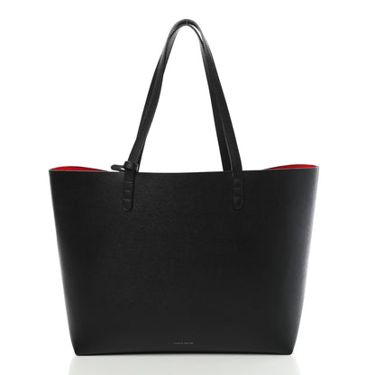 Mansur Gavriel Saffiano Large Shopping Tote Black Flamma 2 of 11