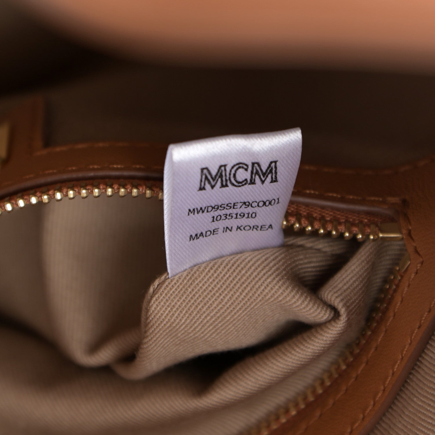 MCM Calfskin Ottomar Monogram Essential Bucket Cognac 7 of 13