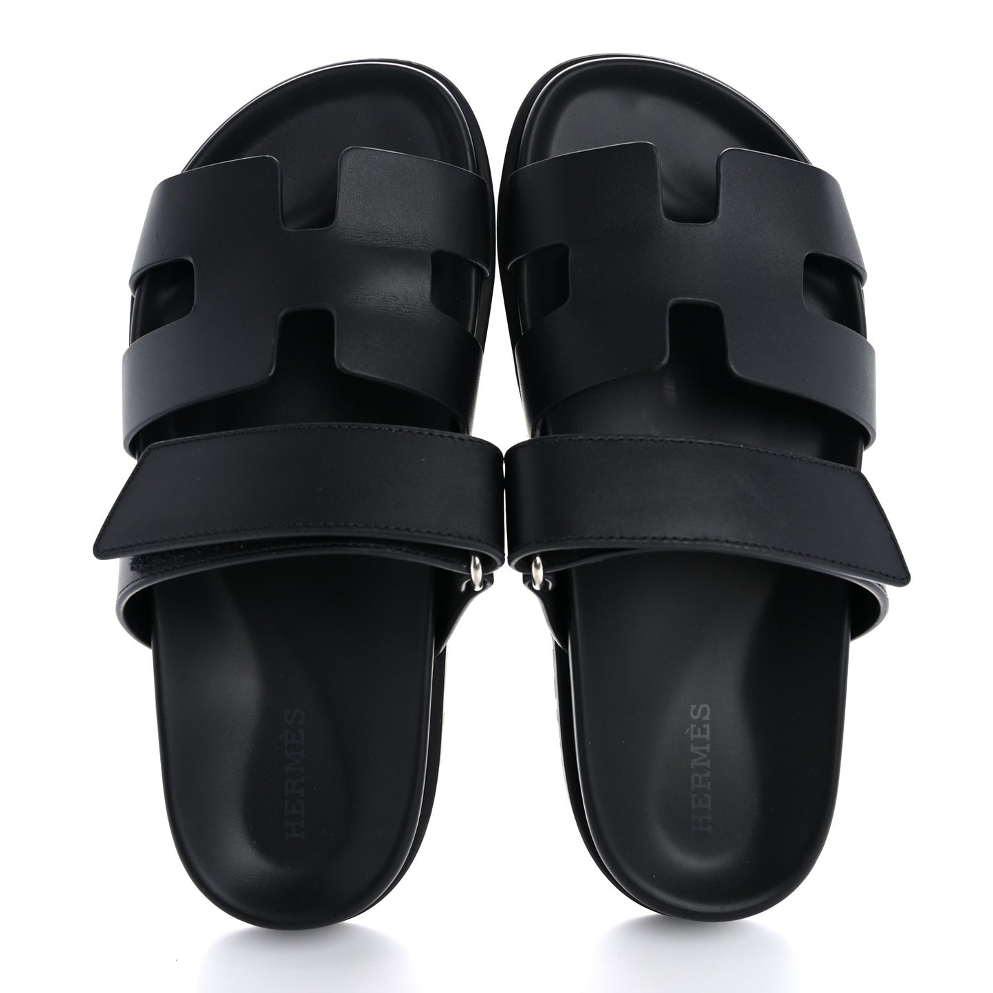 Calfskin Womens Chypre Sandals 36.5 Black