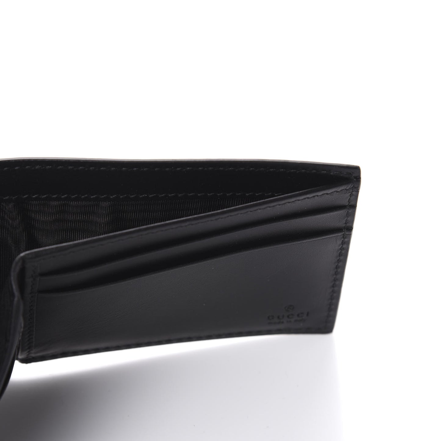 GG Supreme Monogram Kingsnake Bi-Fold Wallet Black Grey