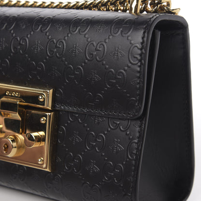 Gucci Guccissima Small Padlock Shoulder Bag Black 13 of 15