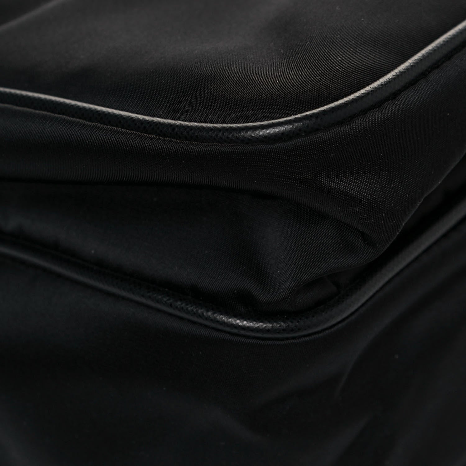 Prada Tessuto Nylon Saffiano Logo Messenger Bag Black 7 of 11