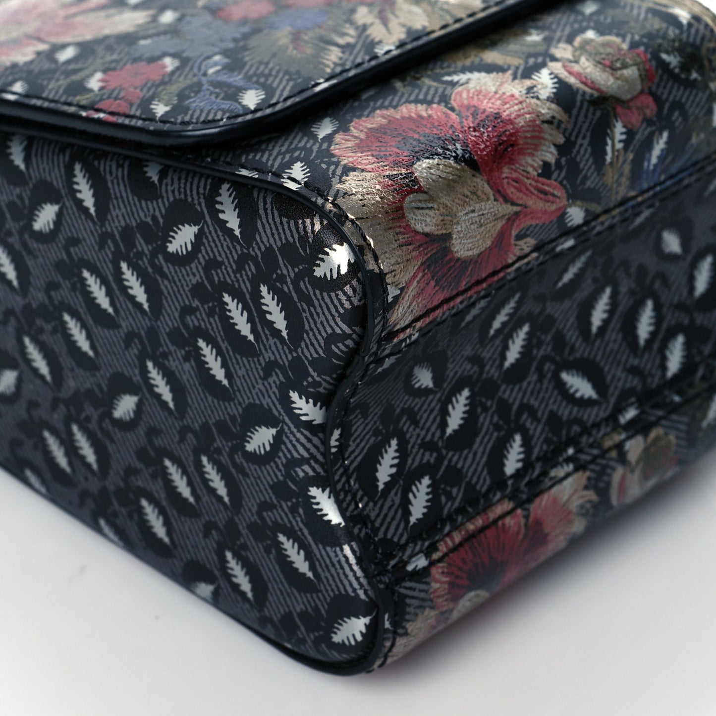 Calfskin Printed Twist Shoulder Bag MM Multicolor