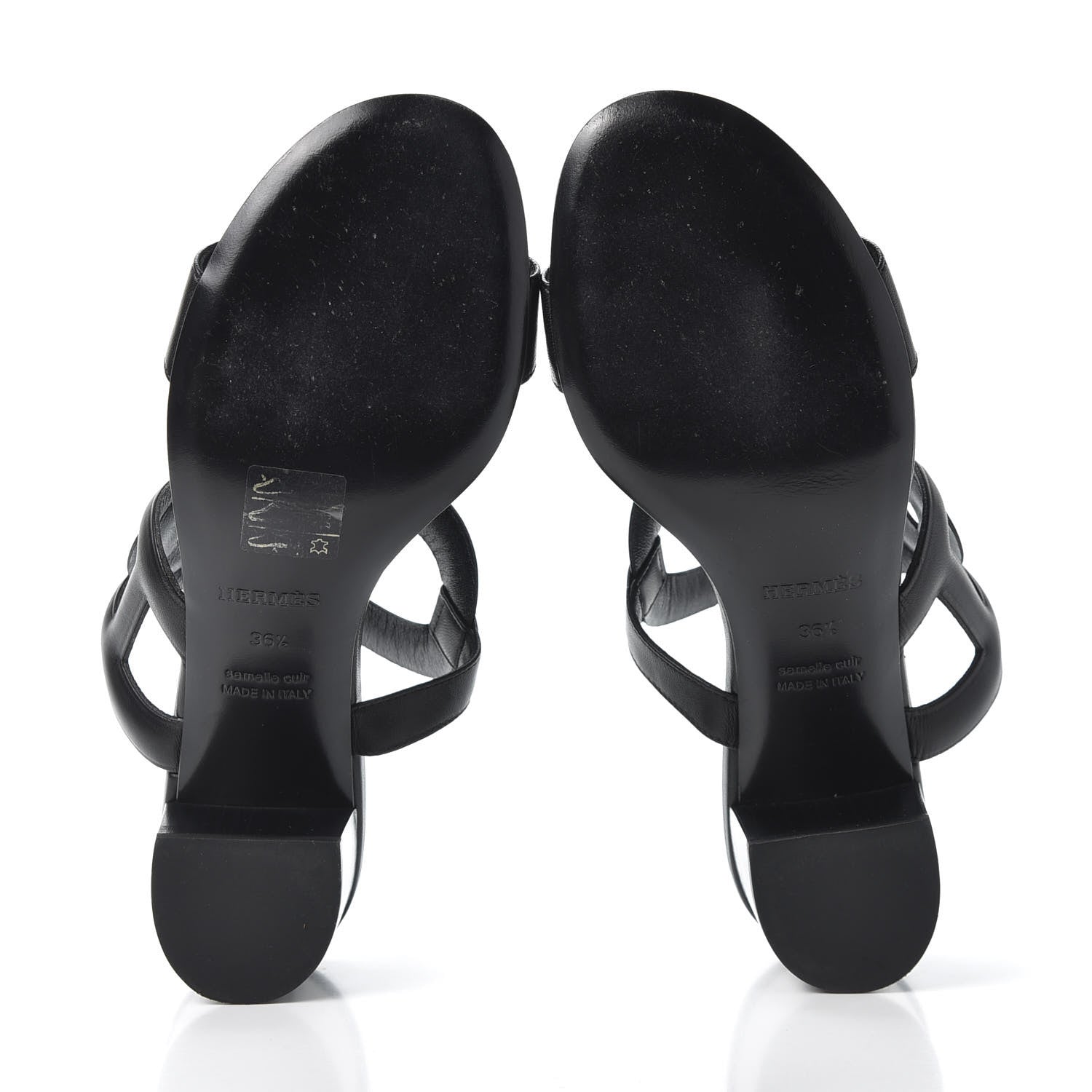 Hermes Nappa Bikini Sandals 36.5 Black 5 of 10