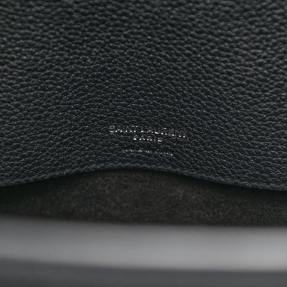 Saint Laurent Grained Calfskin Medium Souple Sac De Jour Black 6 of 12