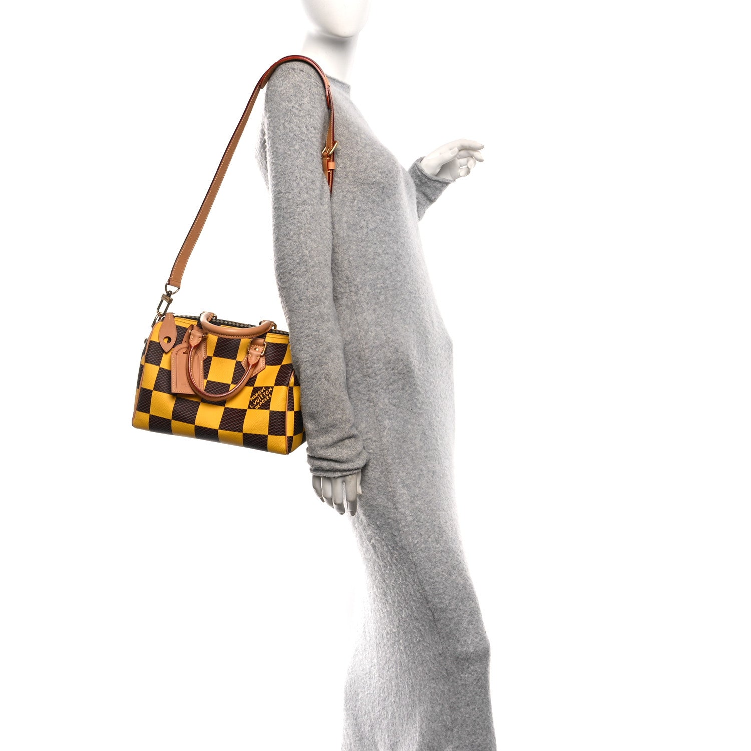 Louis Vuitton Damier Pop Speedy Bandouliere 25 Jaune Mat 2 of 9