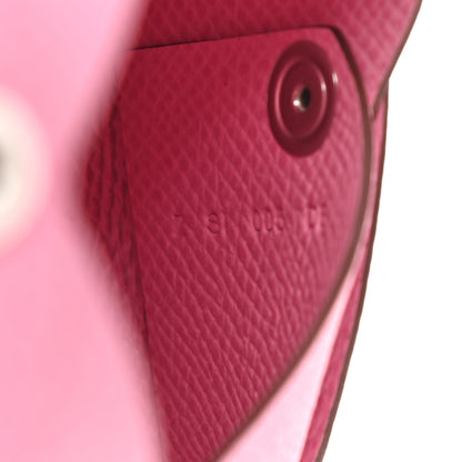 Hermes Epsom Calvi Card Case 5P Pink 7 of 8