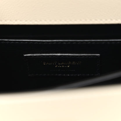 Saint Laurent Grain de Poudre Mini Classic Monogram Cassandra Top Handle Vintage White 5 of 8