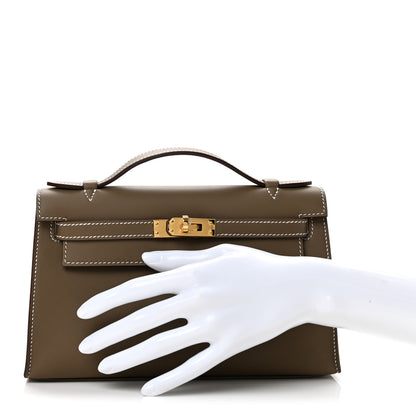 Hermes Swift Kelly Pochette Clutch Etoupe 2 of 11