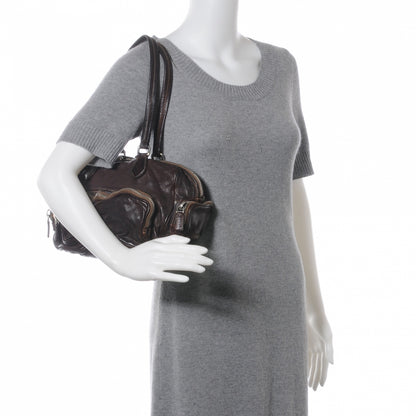 Prada Washed Buffalo Bauletto Moro 2 of 8