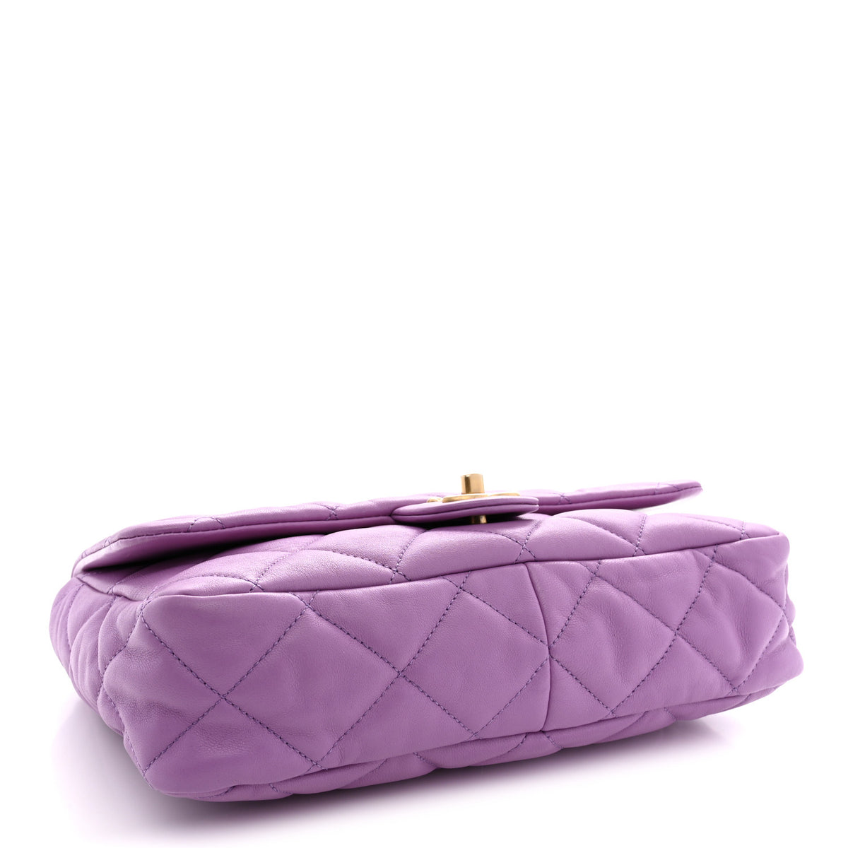 Chanel Lambskin Quilted Large CC Funky Town Flap Purple 4 of 11