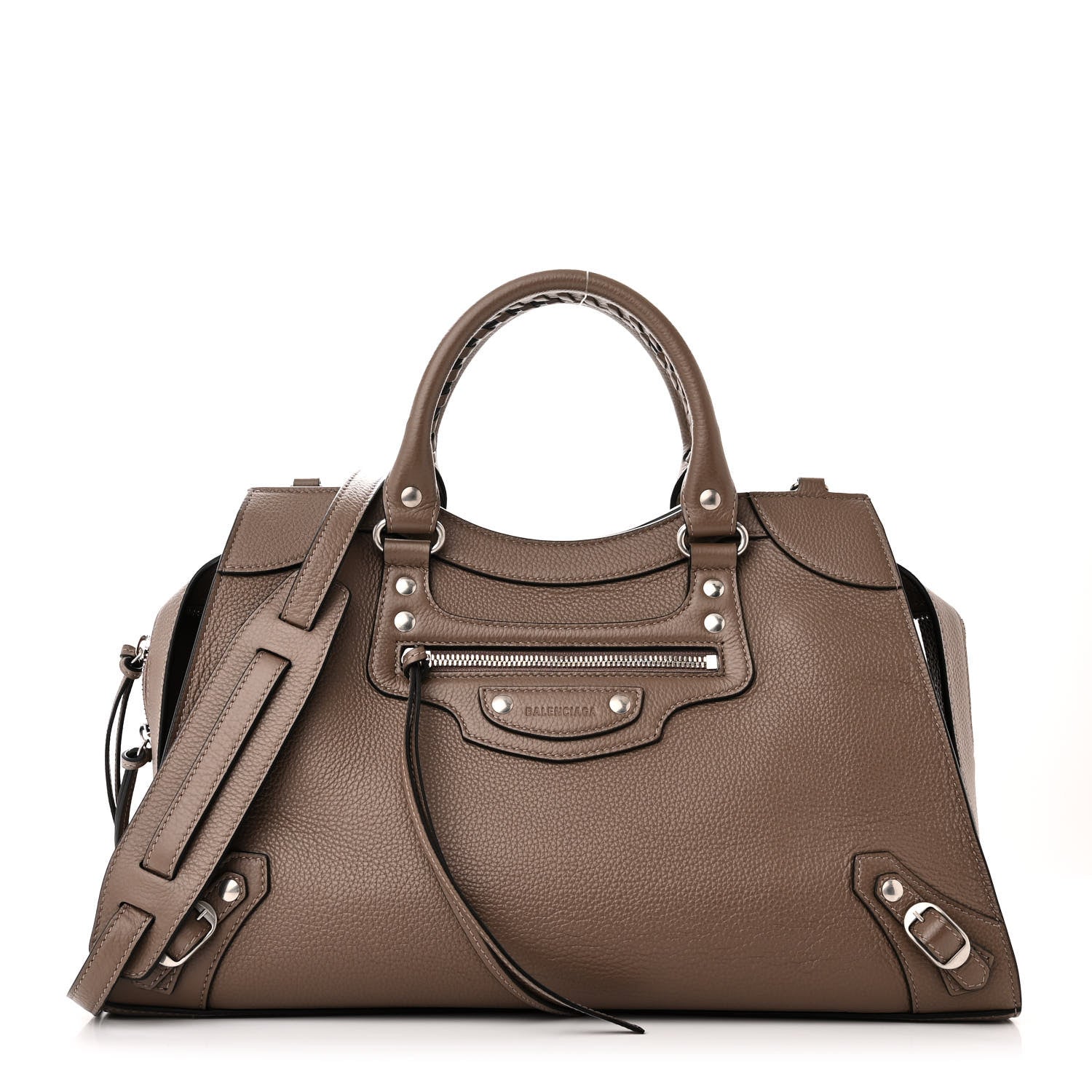 Balenciaga Grained Calfskin Silver Hardware Neo Classic City Mink Grey 1 of 9