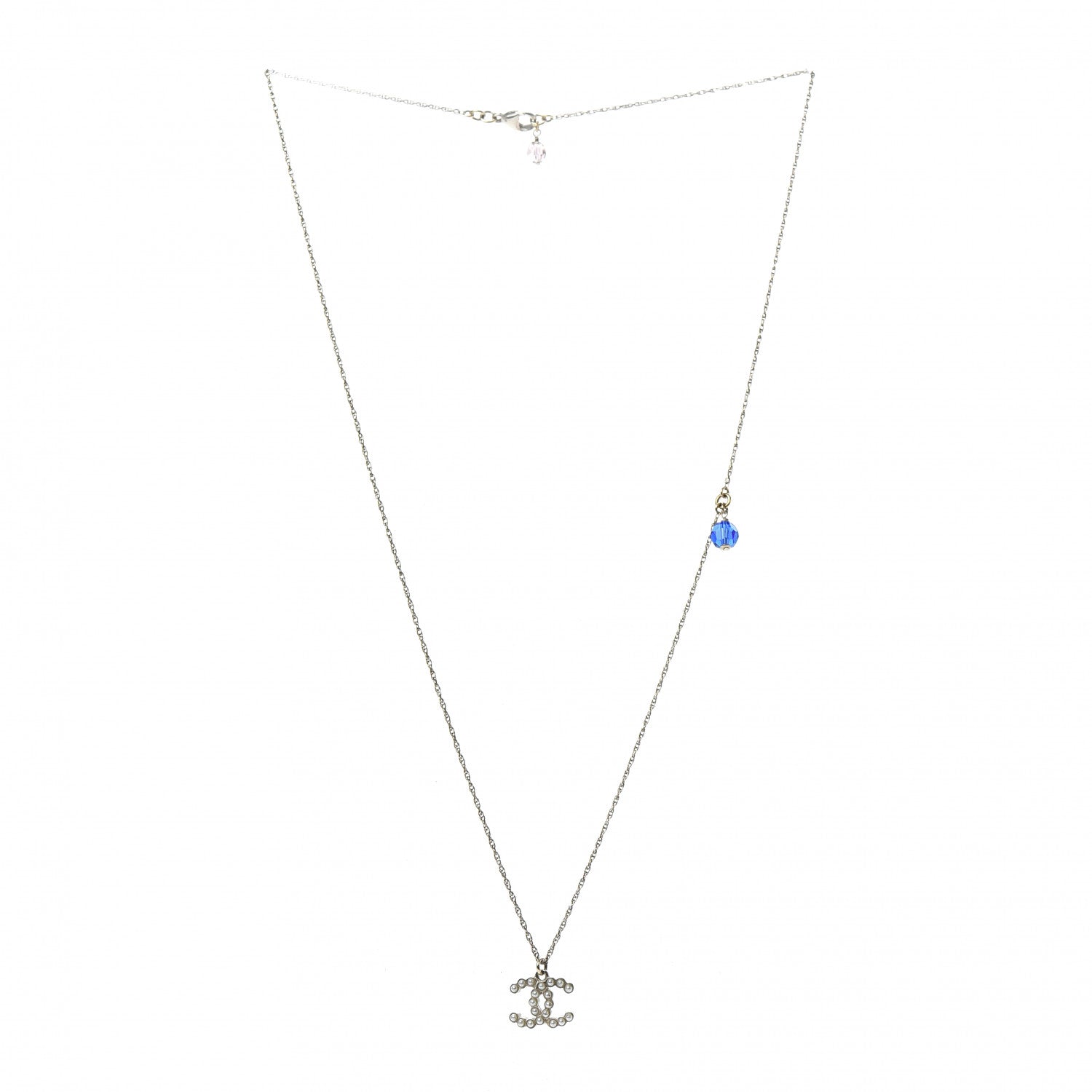 Chanel Pearl CC Pendant Necklace Gold 3 of 6