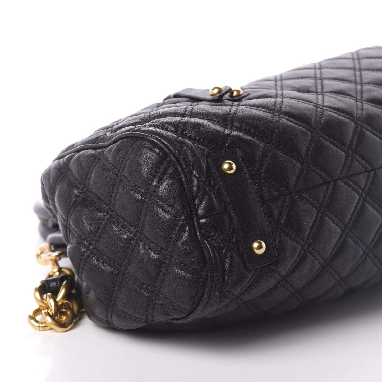 Calfskin Quilted Stam Black