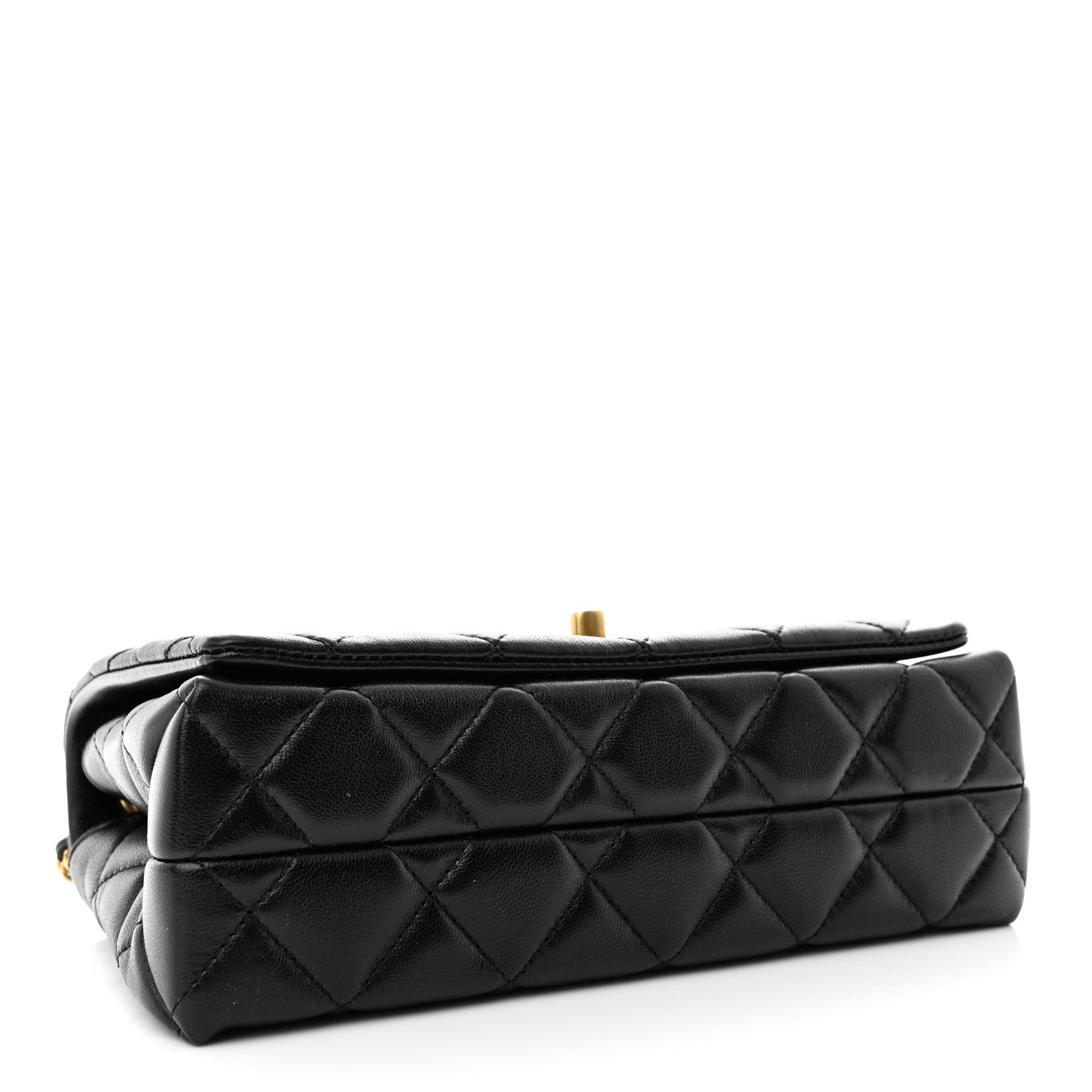 Chanel Shiny Lambskin Quilted Enamel CC Small Flap Black 4 of 11