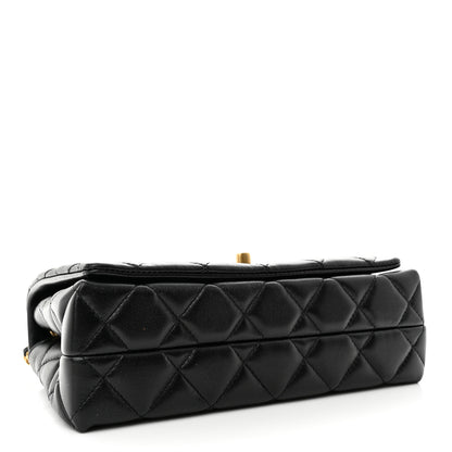 Chanel Shiny Lambskin Quilted Enamel CC Small Flap Black 4 of 11
