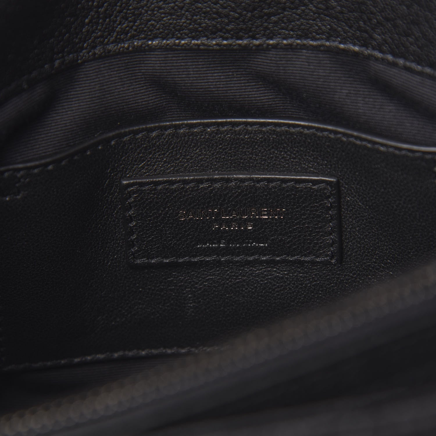 Saint Laurent Sheepskin Matelasse Chevron Monogram Medium College Bag Black 6 of 9