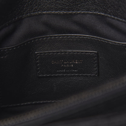Saint Laurent Sheepskin Matelasse Chevron Monogram Medium College Bag Black 6 of 9