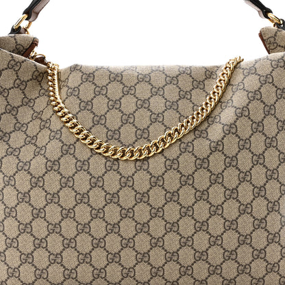 Gucci GG Supreme Monogram Large Linea A Hobo Light Brown 8 of 11