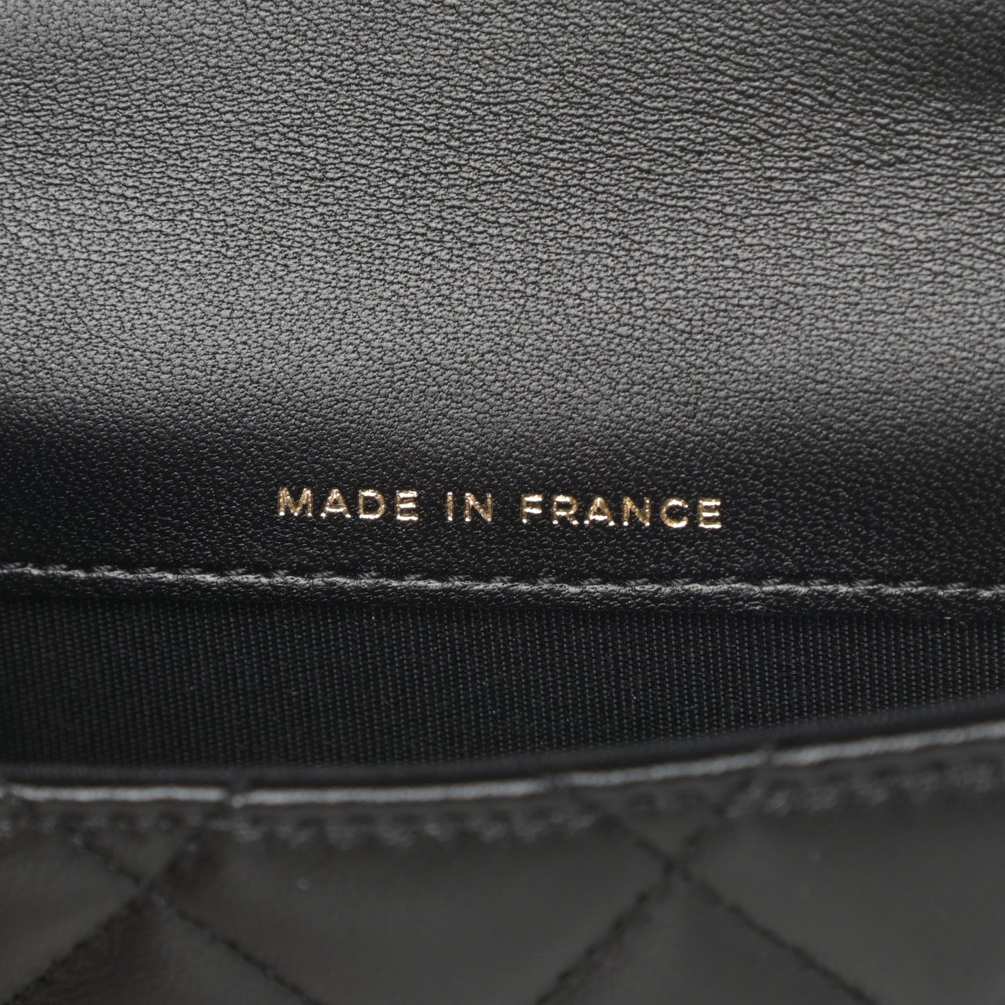 Lambskin Quilted Top Handle Flap Coin Purse With Chain Black