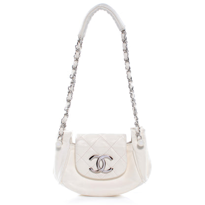 Chanel Lambskin Quilted Mini CC Shoulder Bag Ivory 1 of 9