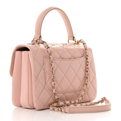 Chanel Lambskin Quilted Small Trendy Chain CC Flap Dual Handle Bag Light Pink 3 of 13