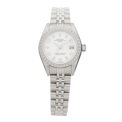 Rolex Stainless Steel 26mm Oyster Perpetual Date Watch White 79240 1 of 4
