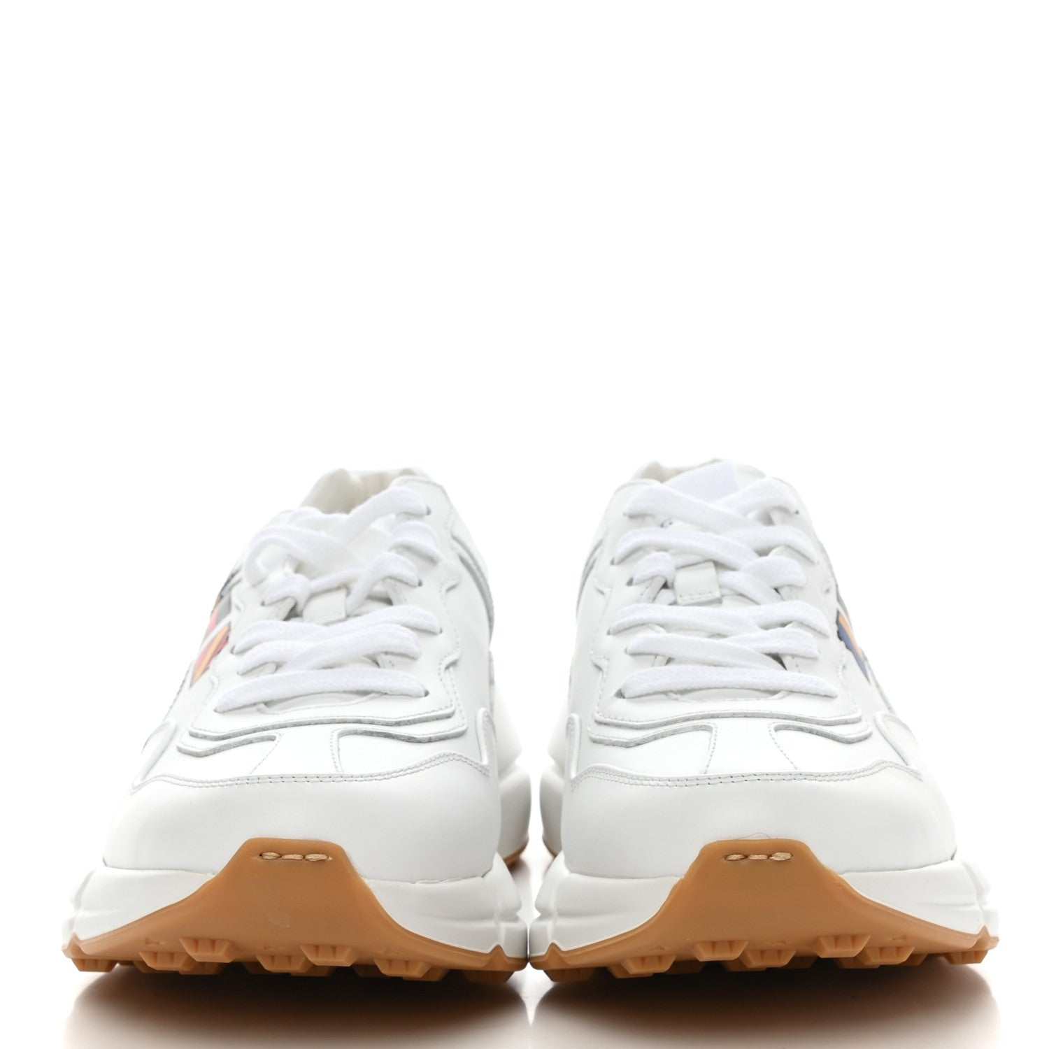 Gucci Calfskin Worldwide Womens Rhyton Sneakers 37 Great White 2 of 13