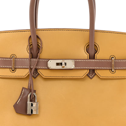 Hermes Chamonix Horseshoe Birkin 30  Curry Brulee Gris Tourterelle 8 of 15