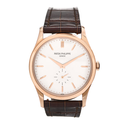 Patek Philippe 18K Rose Gold Alligator 37mm Calatrava Automatic Watch 5196R-001 1 of 4