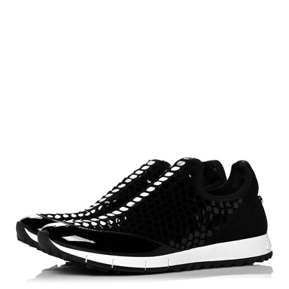 Jimmy Choo Patent Suede Montana Slip-On Sneakers 38.5 Black 3 of 8