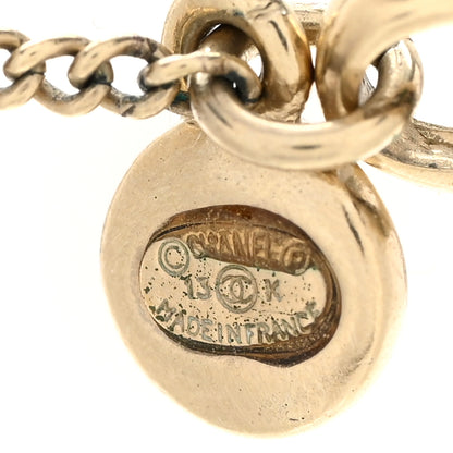 Chanel Pearl Crystal CC Pendant Necklace Gold 5 of 5