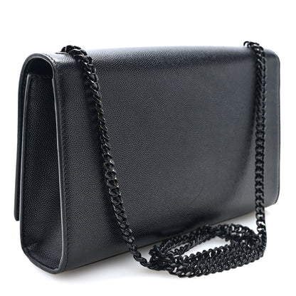 Saint Laurent Grain De Poudre Medium Classic Monogram Monochrome Kate Satchel Black 2 of 8