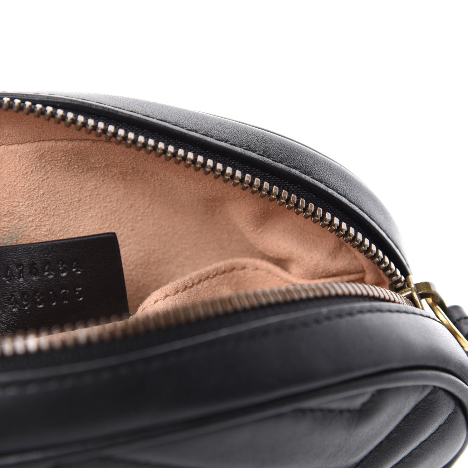 Gucci Calfskin Matelasse GG Marmont Belt Bag 85 34 Black 10 of 12