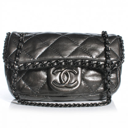 Chanel Calfskin Chain Me Mini Flap Dark Grey 1 of 7