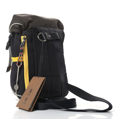 Burberry Nylon Medium Leo Sling Bag Black Yellow Grey 3 of 9