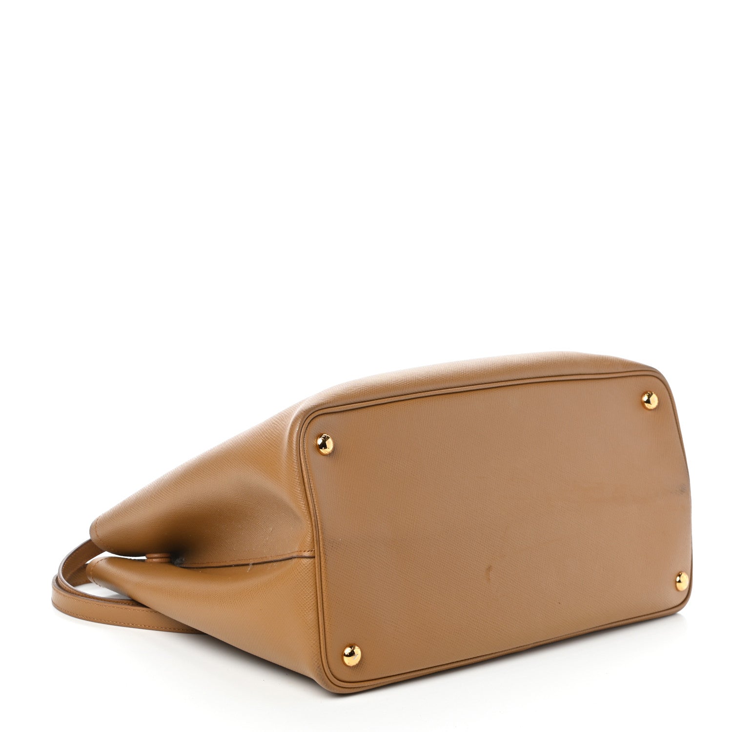 Prada Saffiano Cuir Medium Double Bag Caramel Fuoco 4 of 11