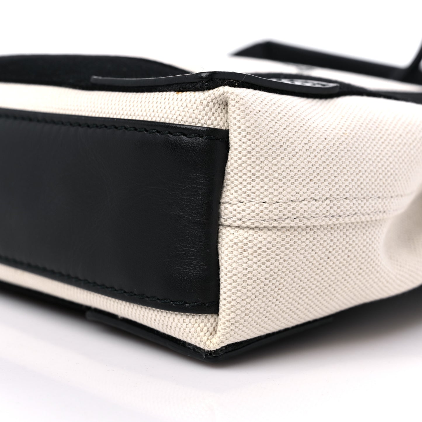 Cotton Canvas Calfskin Navy Cabas XS Natural Black