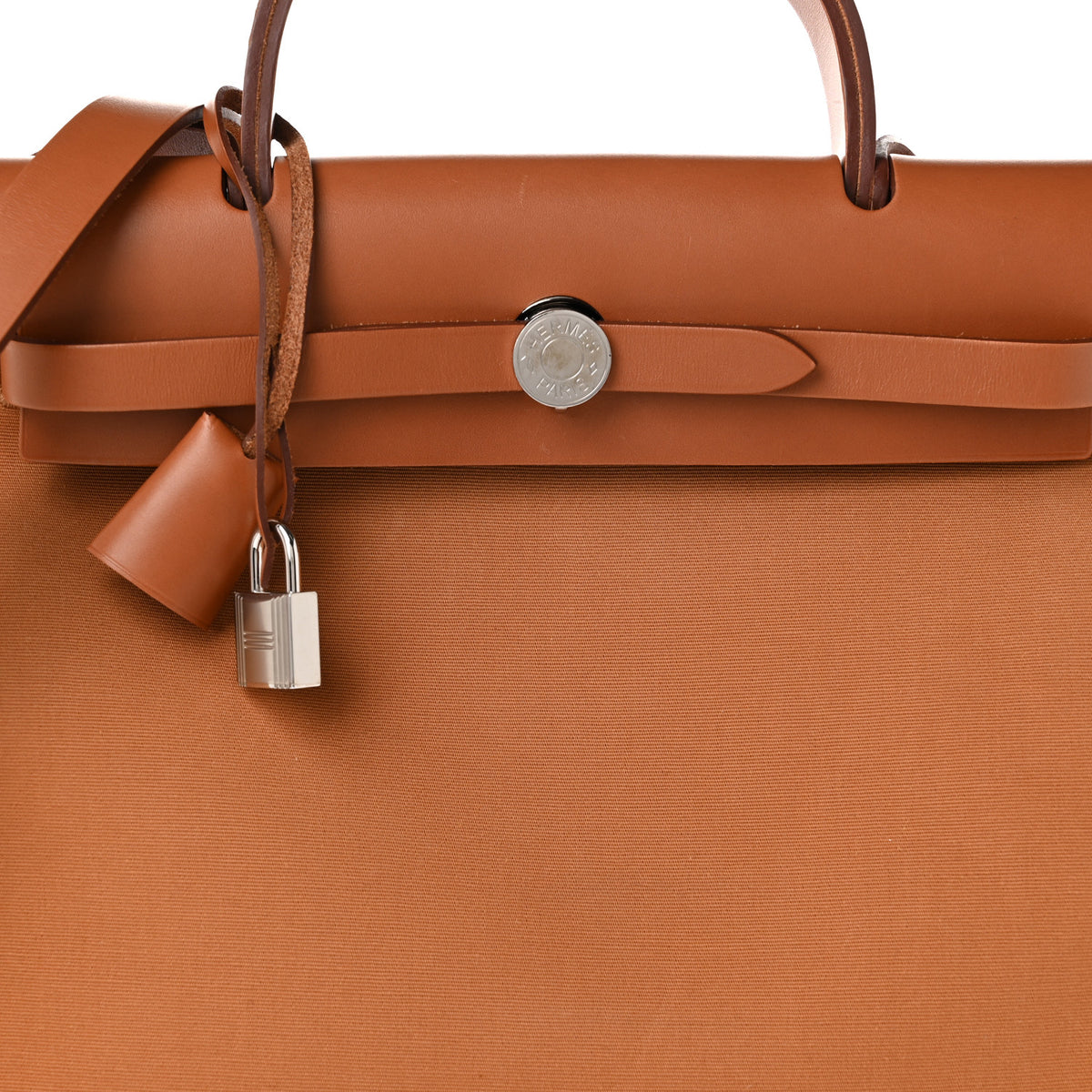 Hermes Toile Officier Vache Hunter Verso Herbag Zip PM 31 Dune Magnolia Fauve 8 of 11