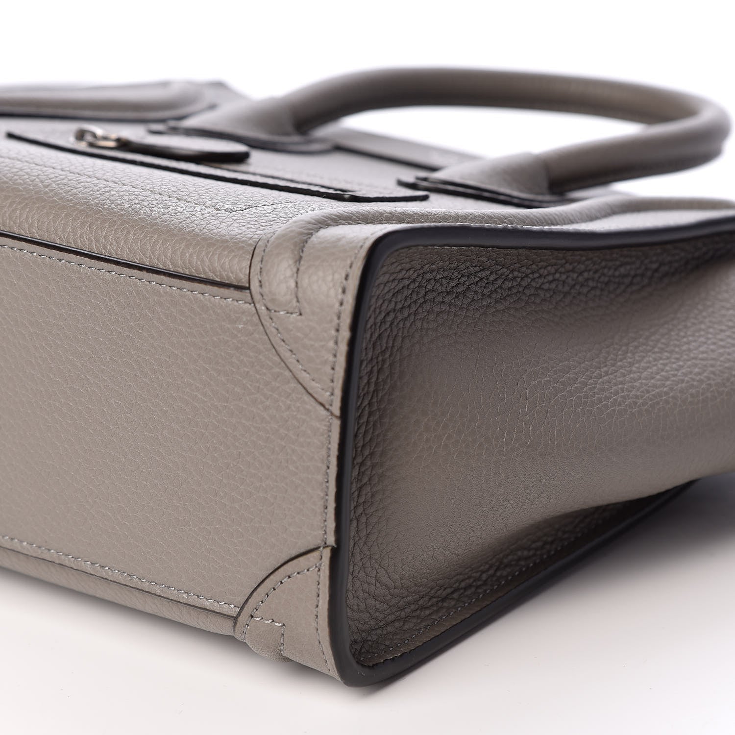 Celine Drummed Calfskin Nano Luggage Grey 8 of 8