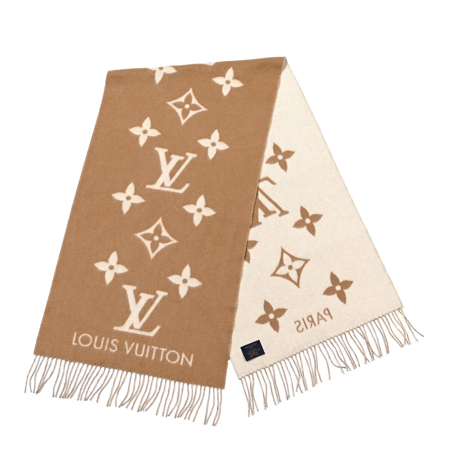 Cashmere Monogram Reykjavik Scarf Sand
