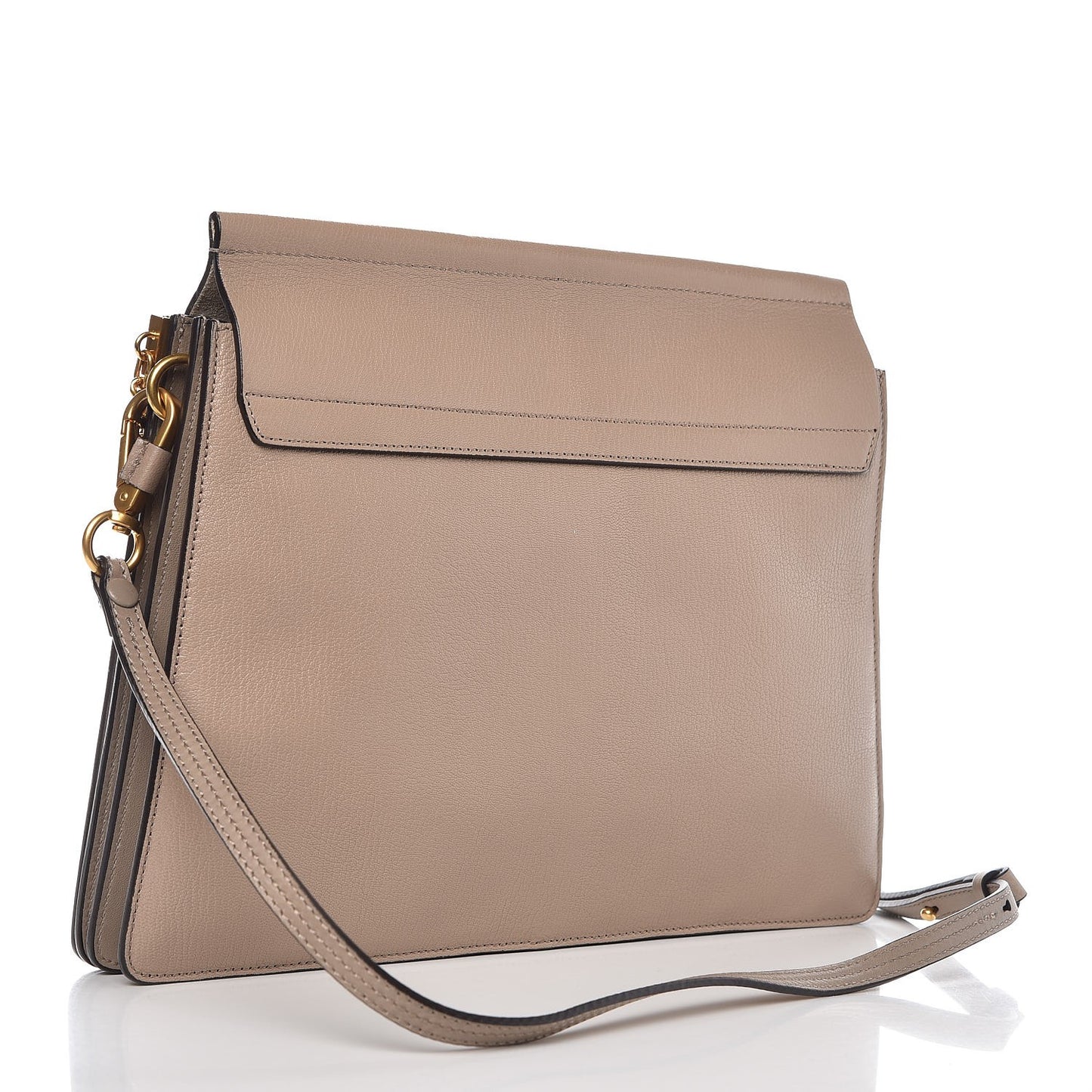 Calfskin Medium Faye Shoulder Bag Motty Grey