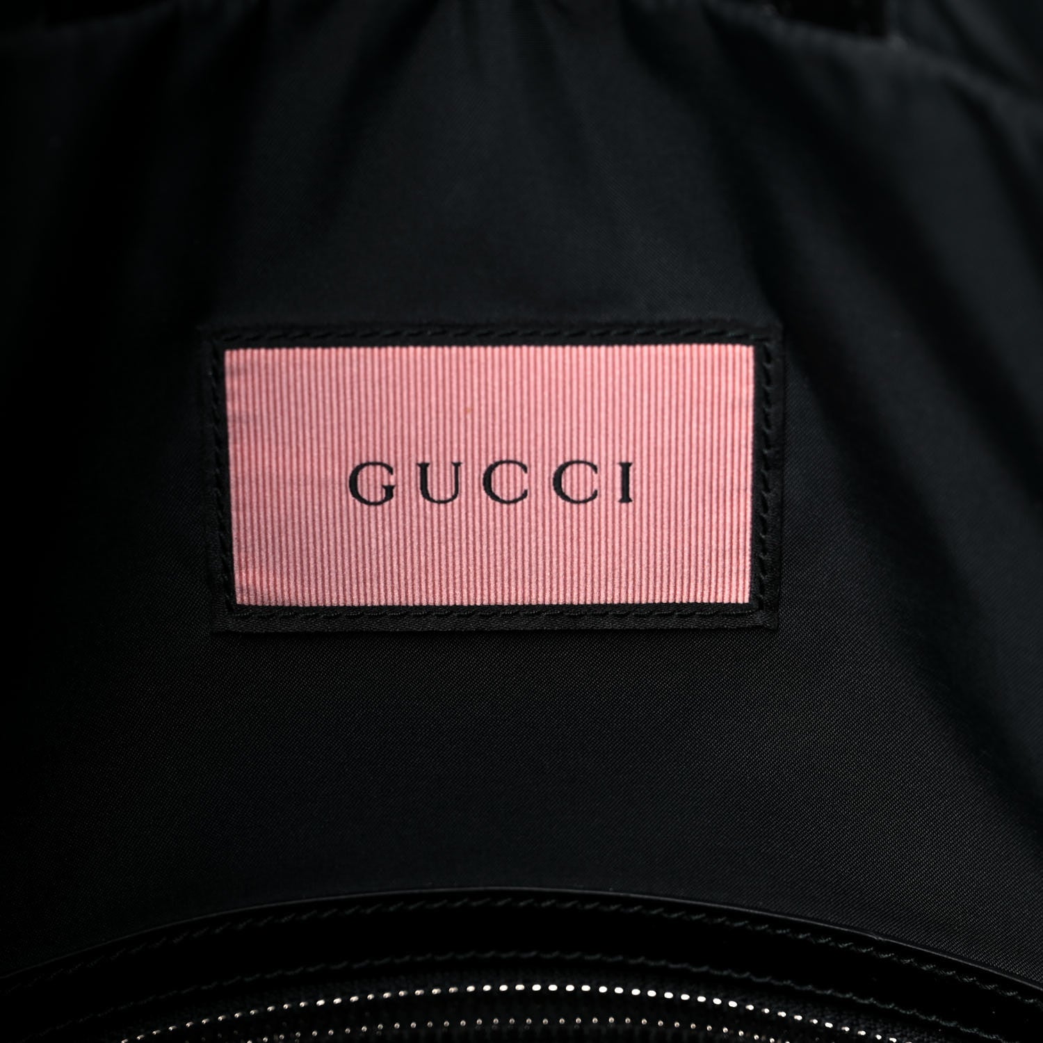 Gucci Calfskin Small GucciGhost Drawstring Backpack Black 6 of 16