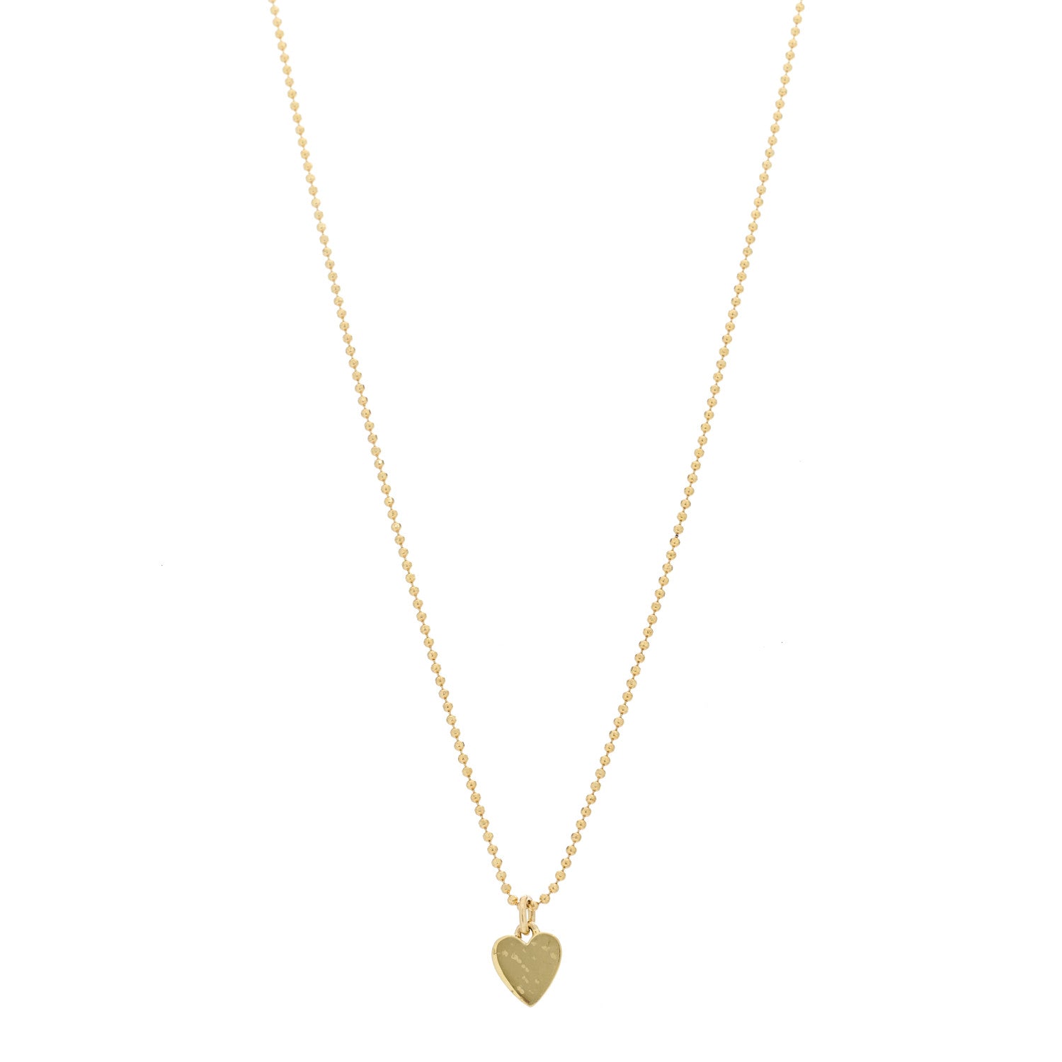 Jennifer Meyer 18K Yellow Gold Mini Heart Charm Pendant Necklace 1 of 7