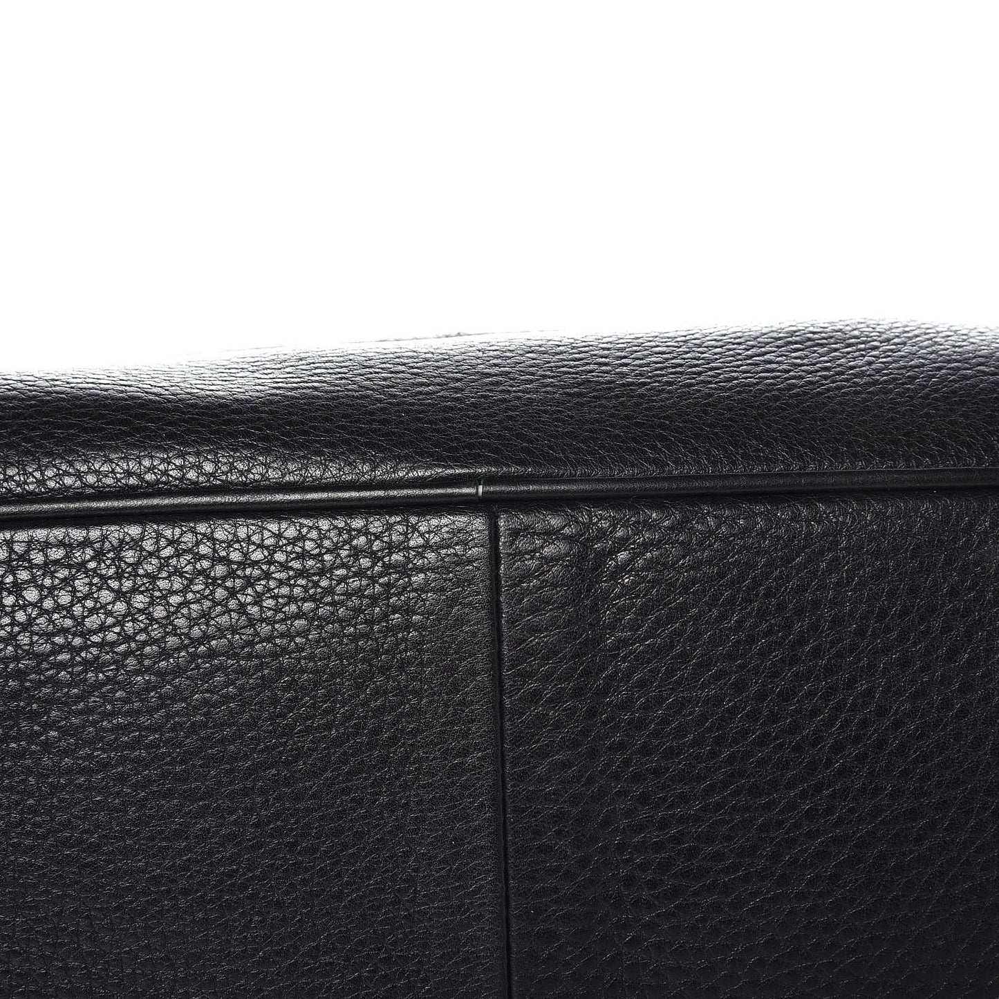 Pebbled Calfskin Medium Soho Bowler Black