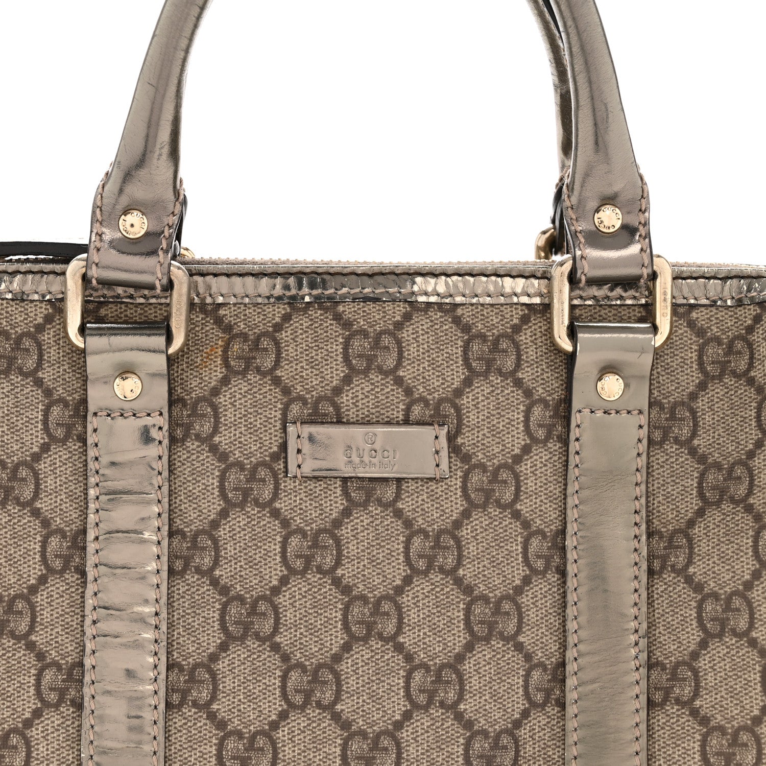 Gucci GG Plus Monogram Small Joy Boston Metallic 8 of 15